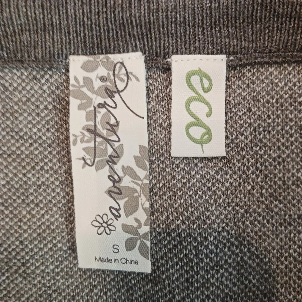 Aventura Eco Merino Wool Blend Sweater Skirt, Brown W/ Colorwork Pattern, Sz S